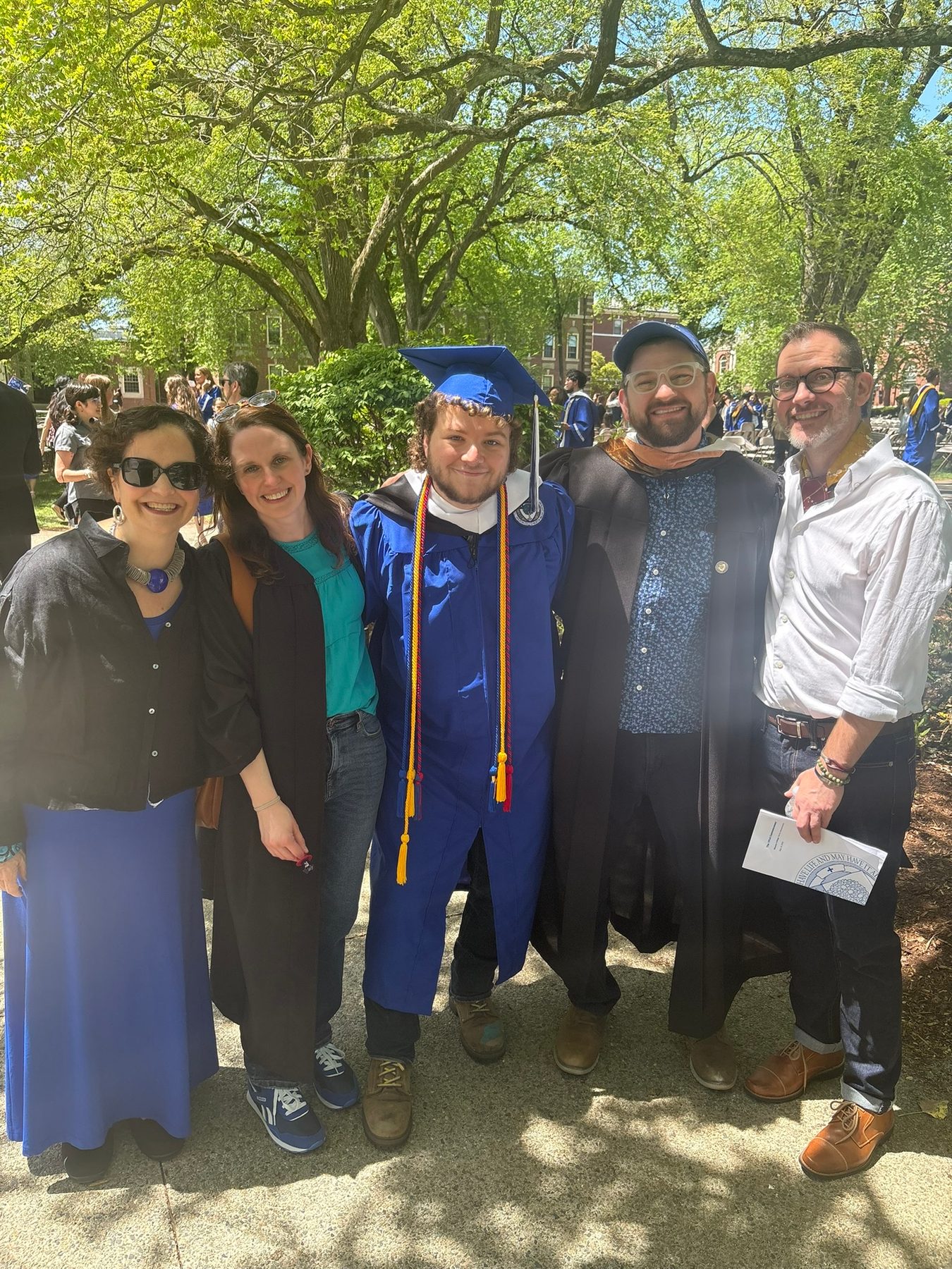 With family and faculty after the ceremony