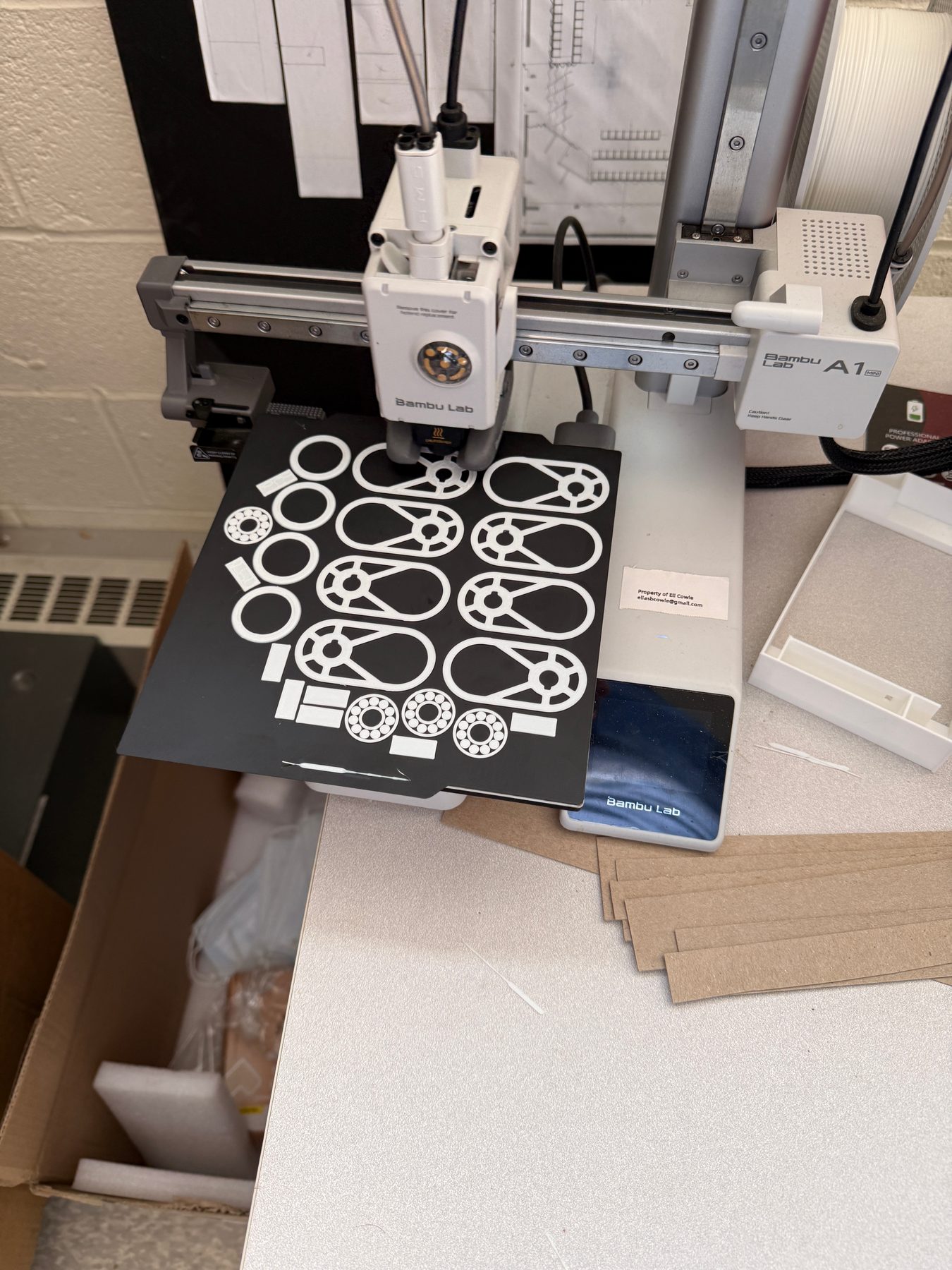 3D printing set components