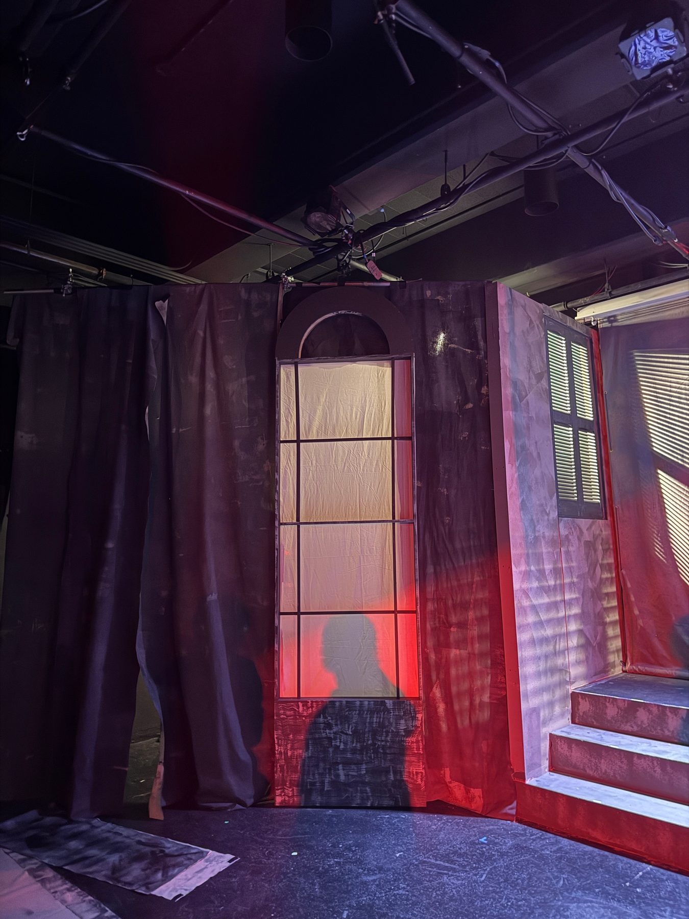Set under red light
