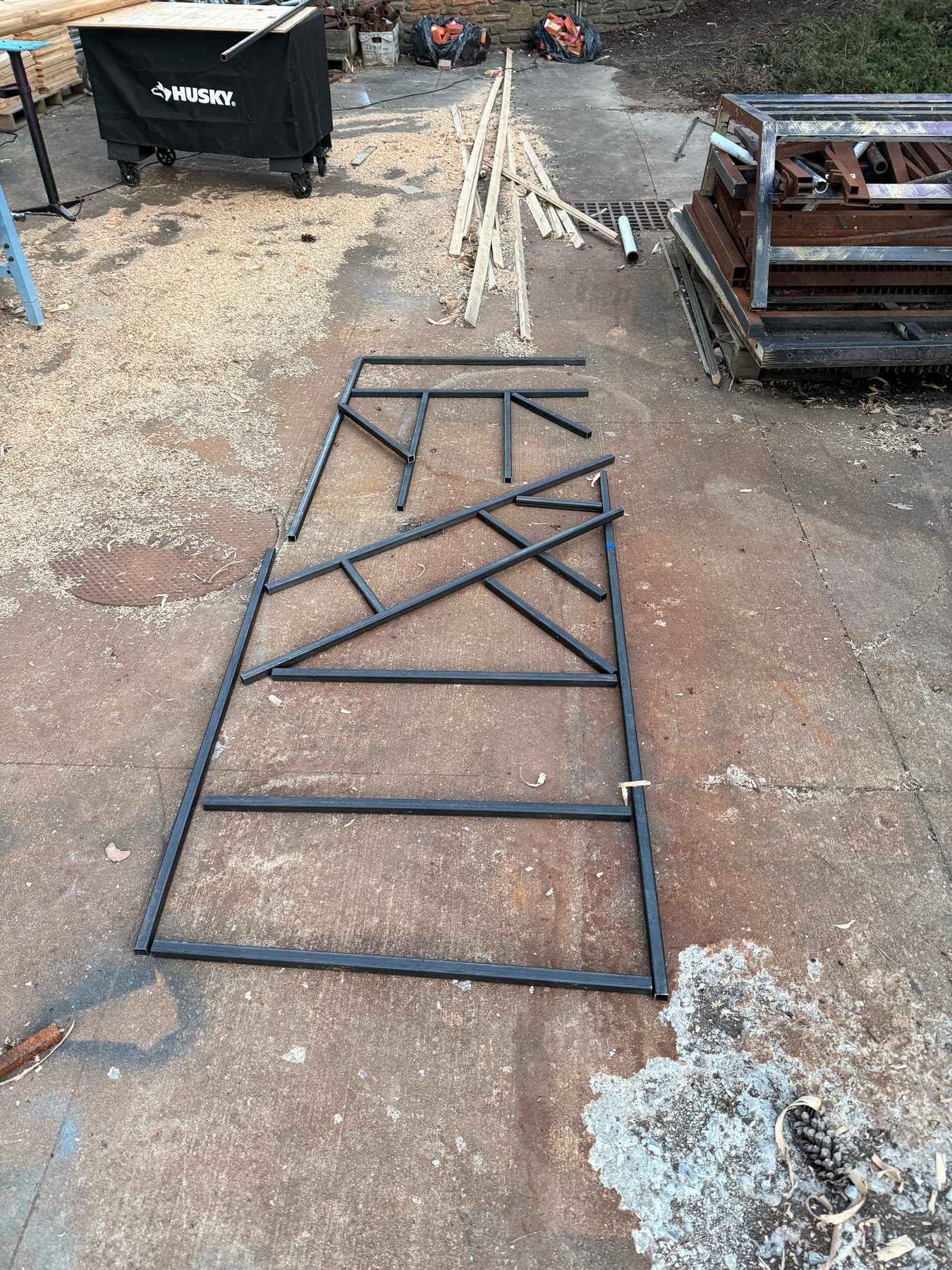 Welding the full-scale steel frame