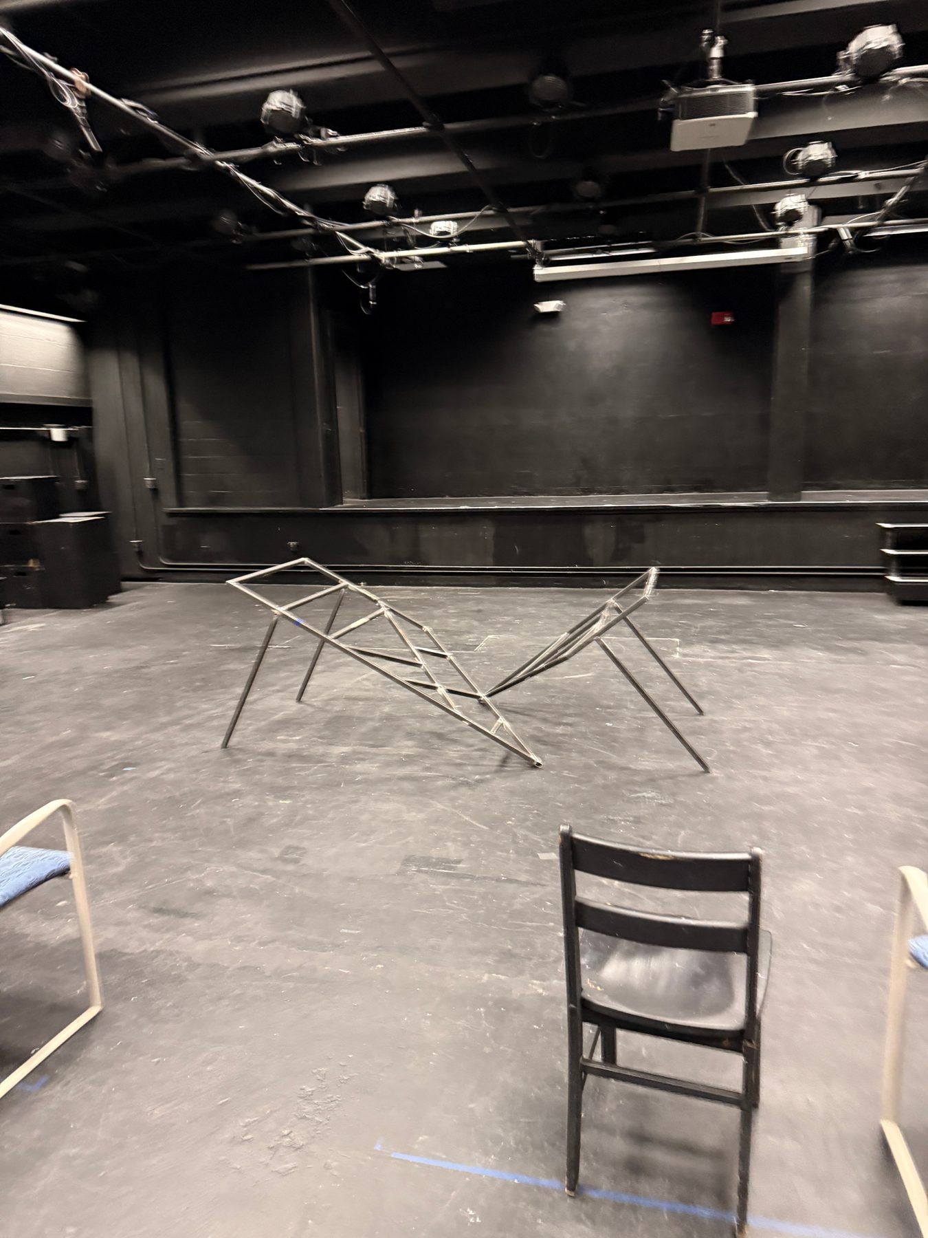 The frame on the Kresge stage